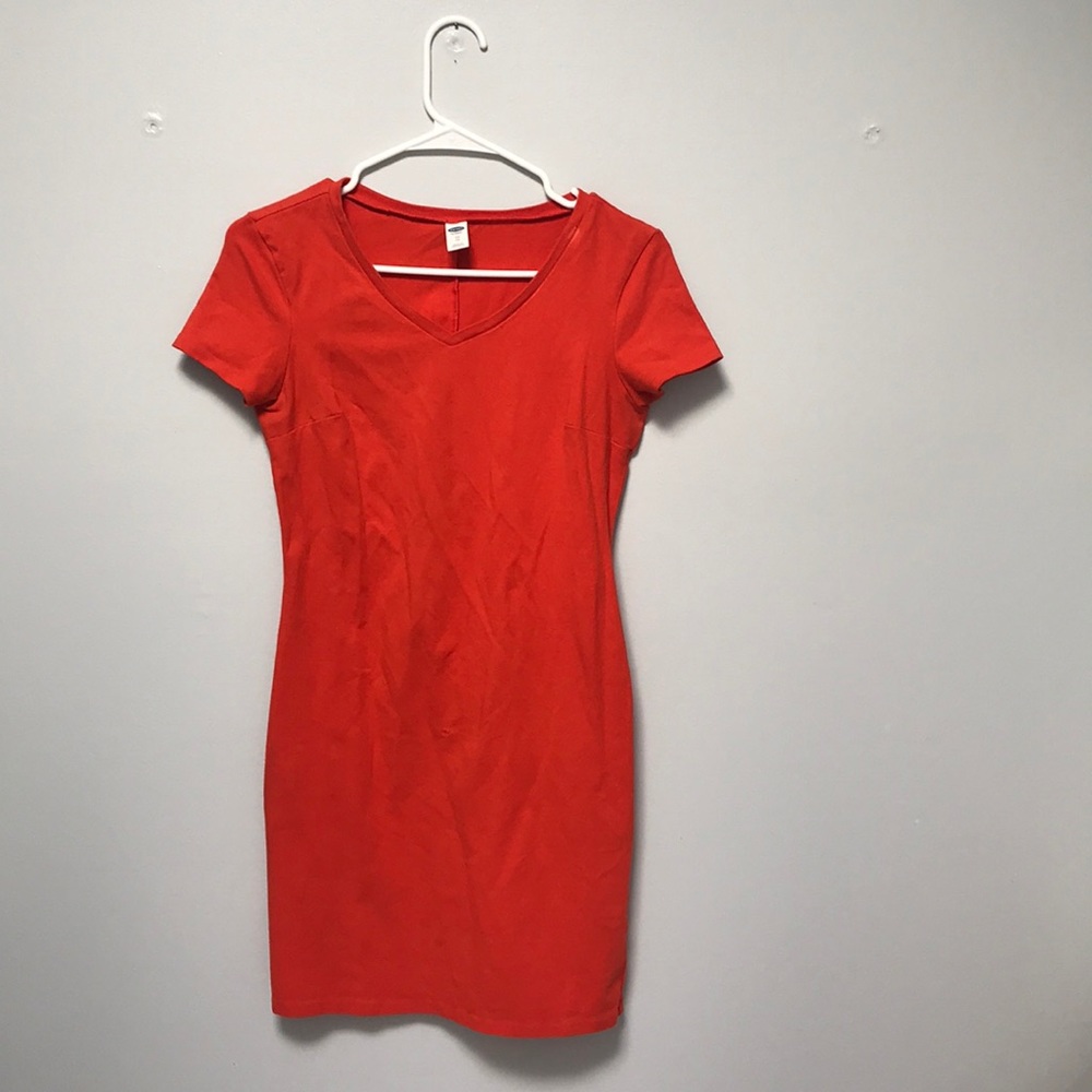 Orange short sleeve dress